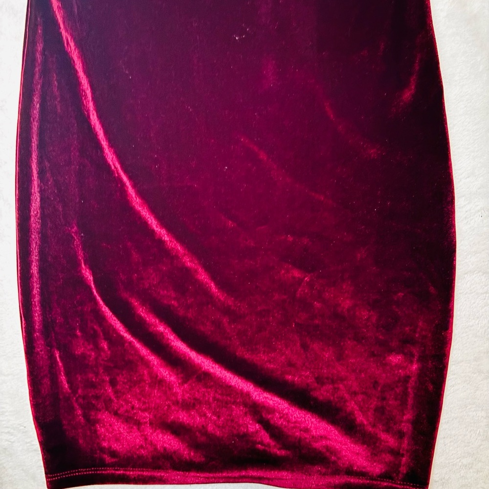Lulus Velvet Backless Burgundy Dress NWT Size Small - Picture 8 of 10